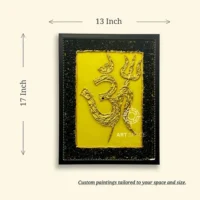 Painting for South-West Wall – Om (Acrylic Textured Art)