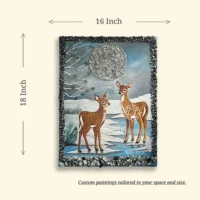 Deer Painting for Speed & Positivity - west north west wall