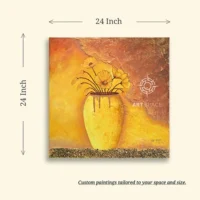 Painting for South–Southwest Direction – Earthen Pot (Acrylic Art with Crystals)